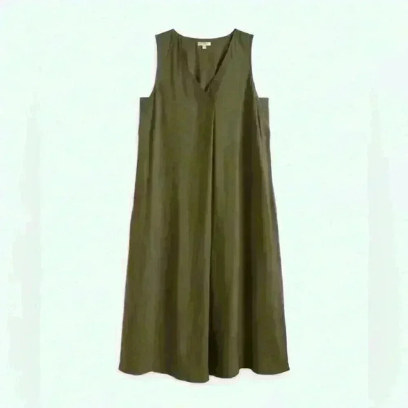Nine Britton Gillian V Neck Shift Dress in Green - Size 1X (NWT) - Picture 2 of 4